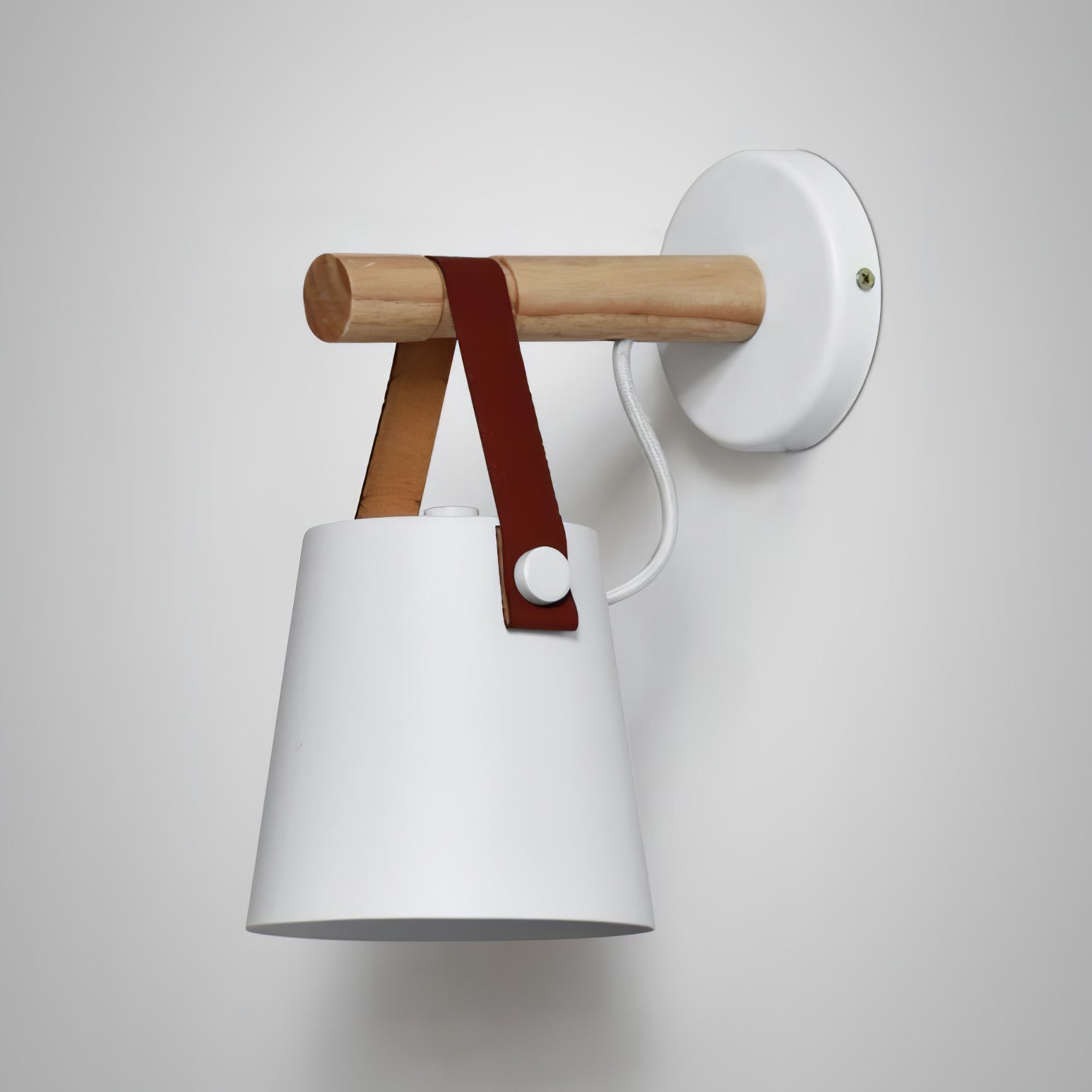 Wooden Cone Wall Sconce | Natural Wood Finish | Bedroom & Living Room