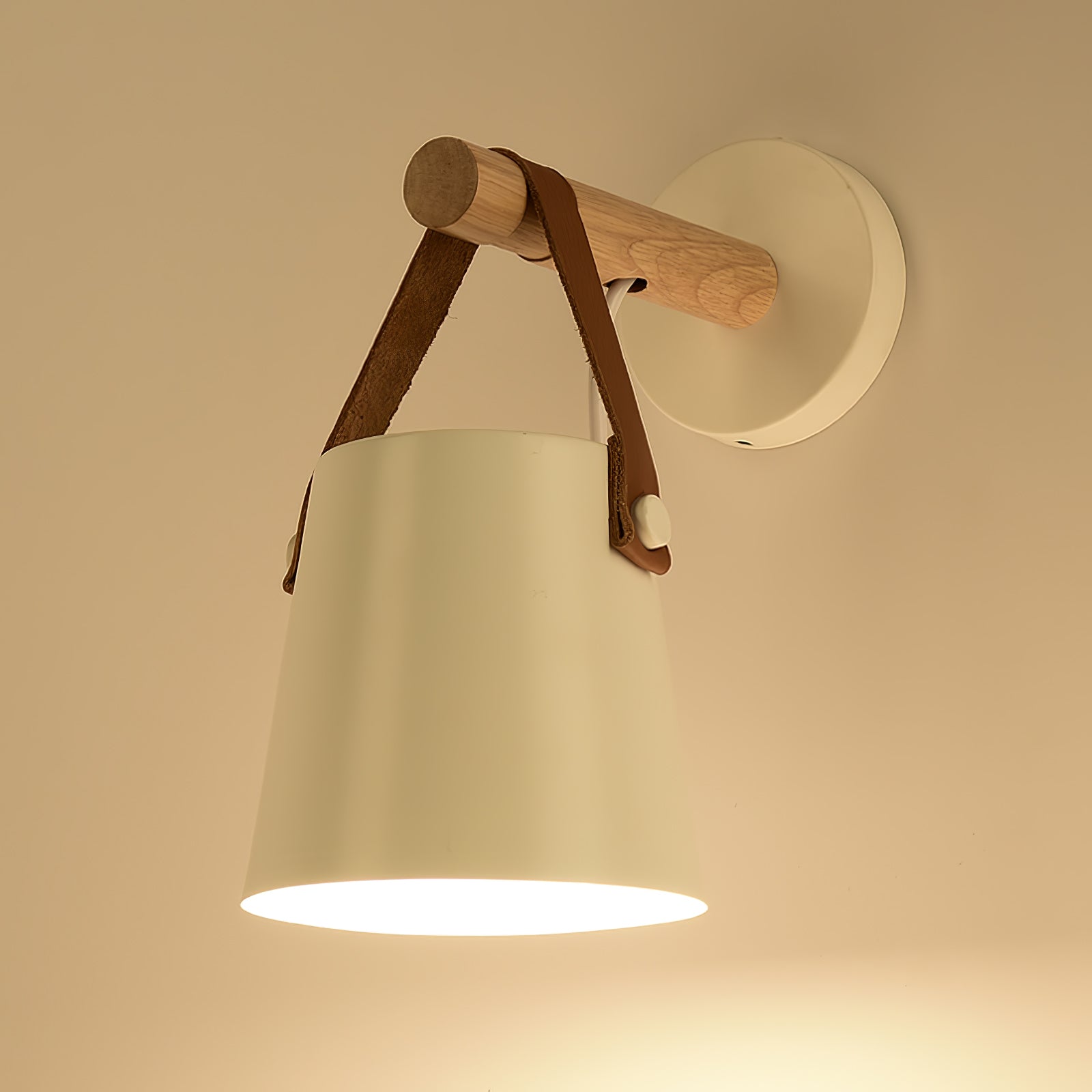 Wooden Cone Wall Sconce | Natural Wood Finish | Bedroom & Living Room