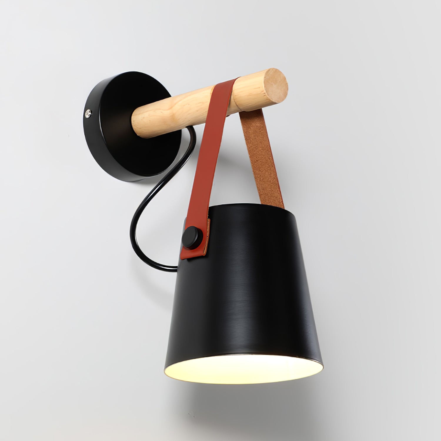 Wooden Cone Wall Sconce | Natural Wood Finish | Bedroom & Living Room