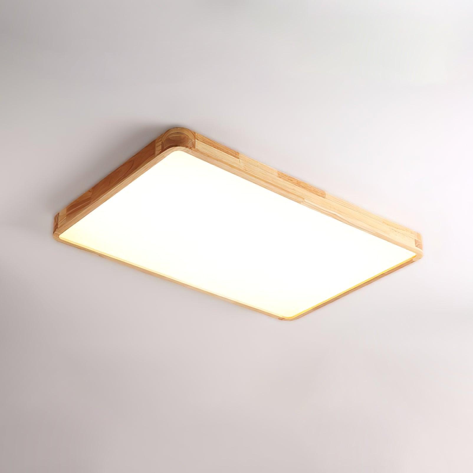 Scandinavian Wooden Ceiling Lamp - Geometric Design Home Lighting