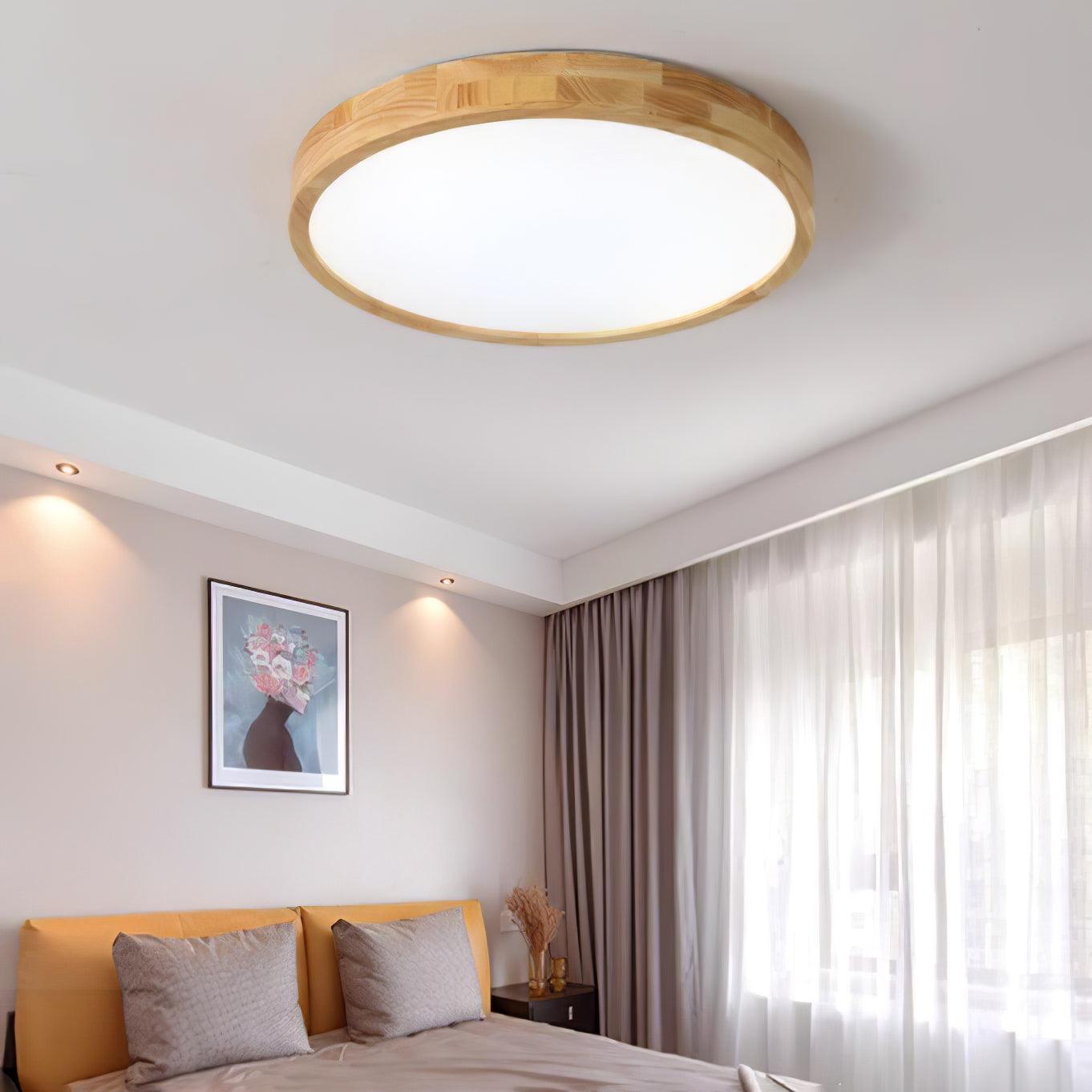 Scandinavian Wooden Ceiling Lamp - Geometric Design Home Lighting