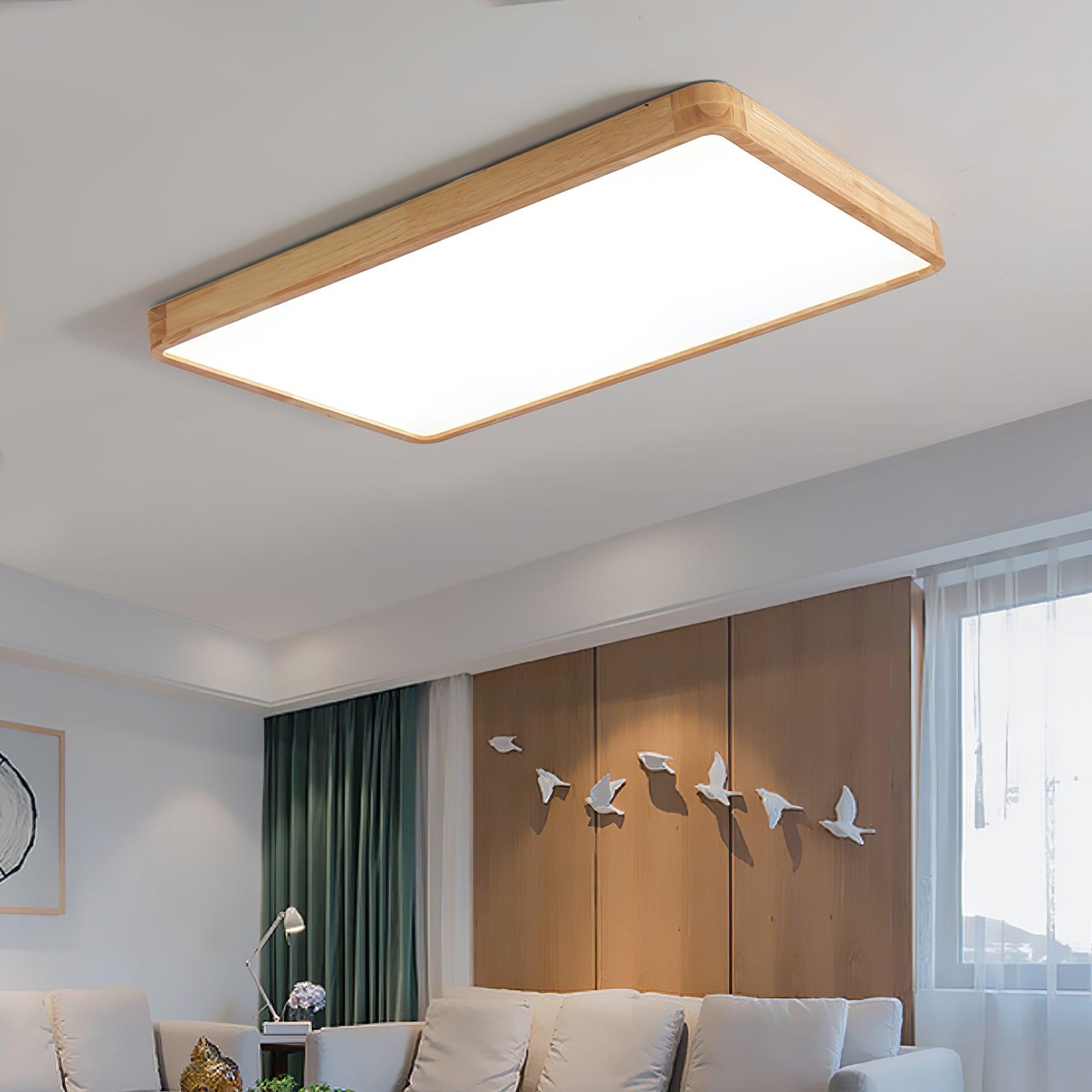 Scandinavian Wooden Ceiling Lamp - Geometric Design Home Lighting
