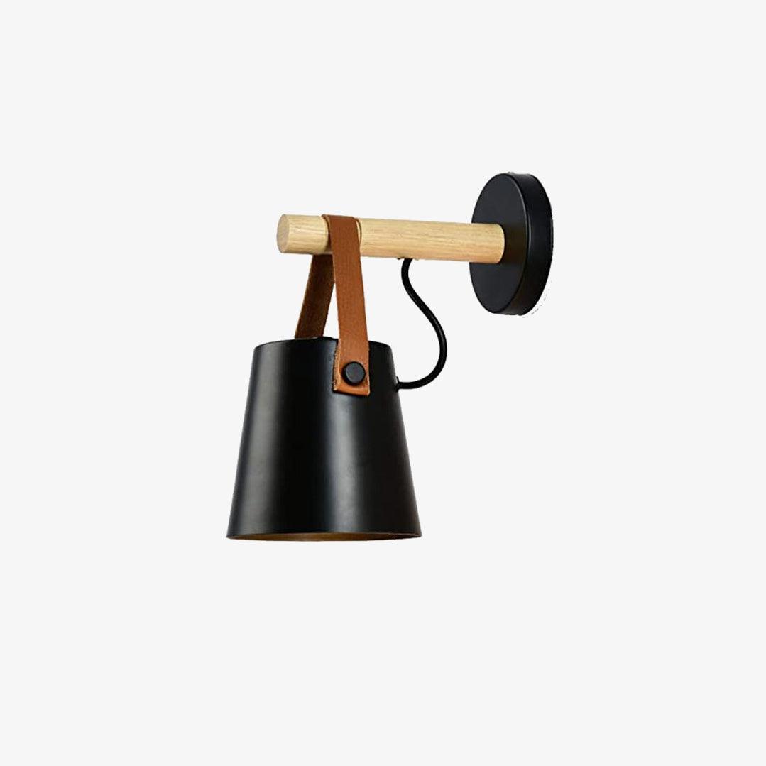 Wooden Cone Wall Sconce | Natural Wood Finish | Bedroom & Living Room