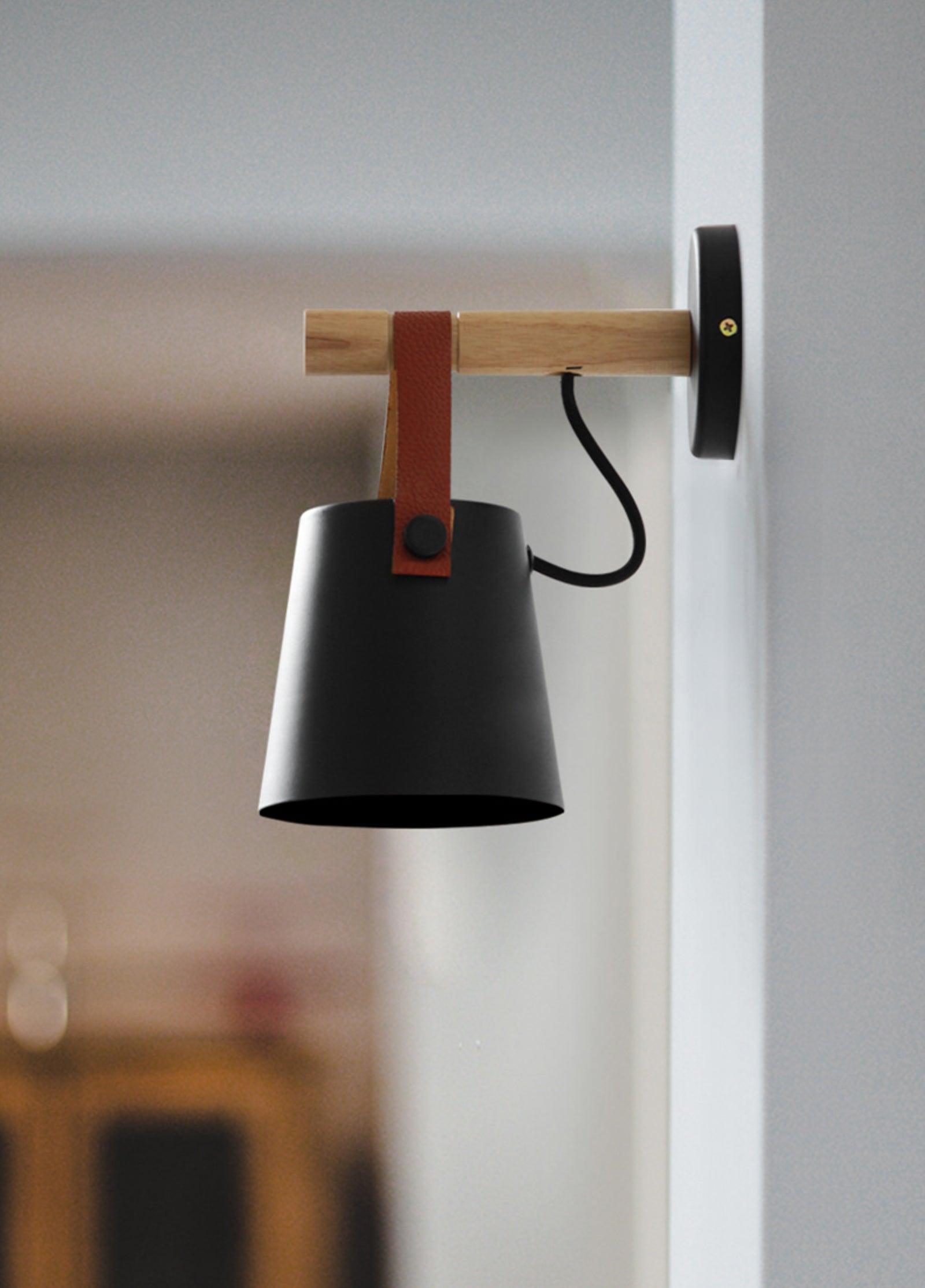 Wooden Cone Wall Sconce | Natural Wood Finish | Bedroom & Living Room