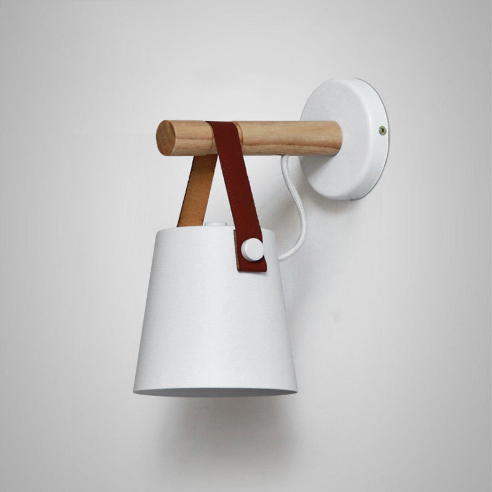 Wooden Cone Wall Sconce | Natural Wood Finish | Bedroom & Living Room