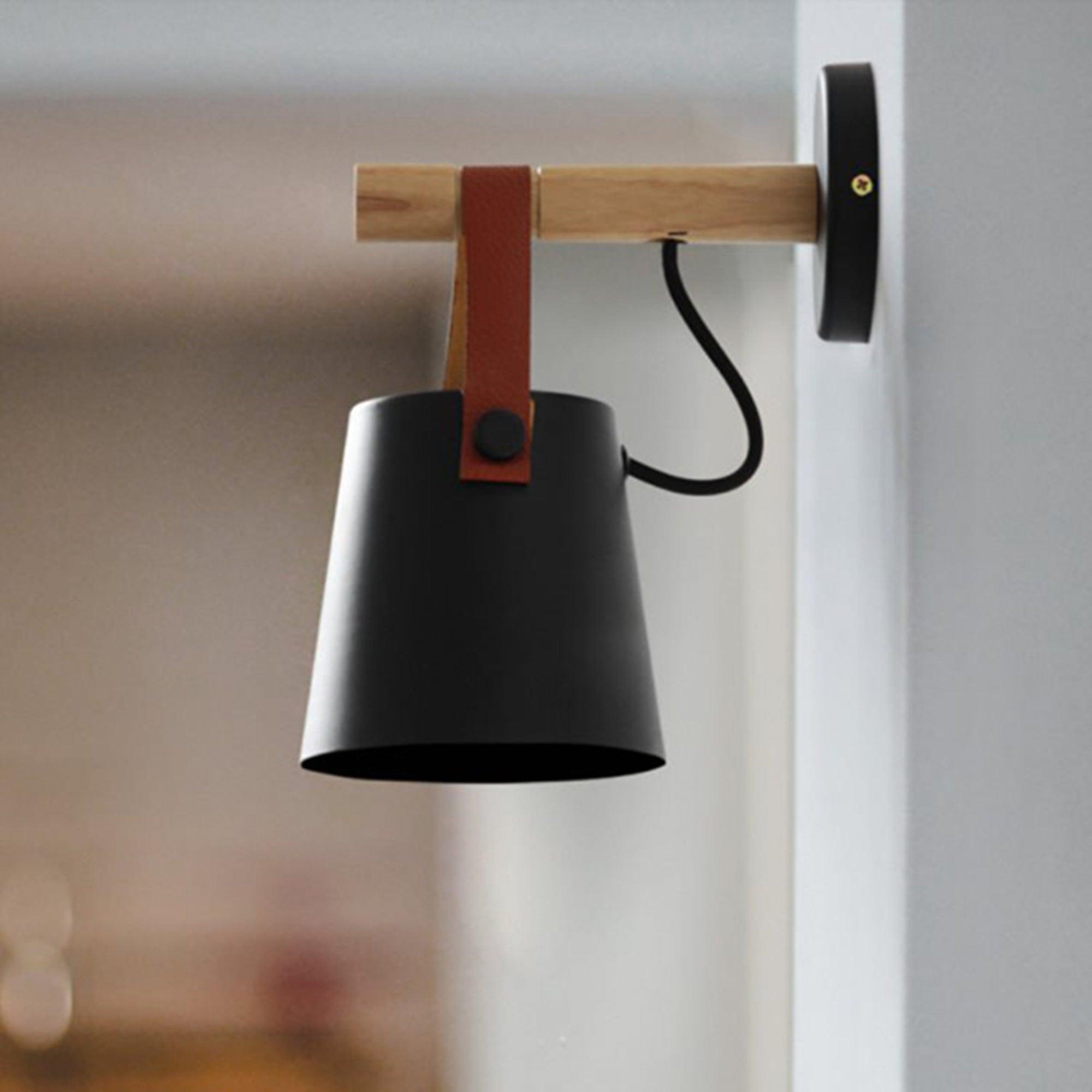 Wooden Cone Wall Sconce | Natural Wood Finish | Bedroom & Living Room