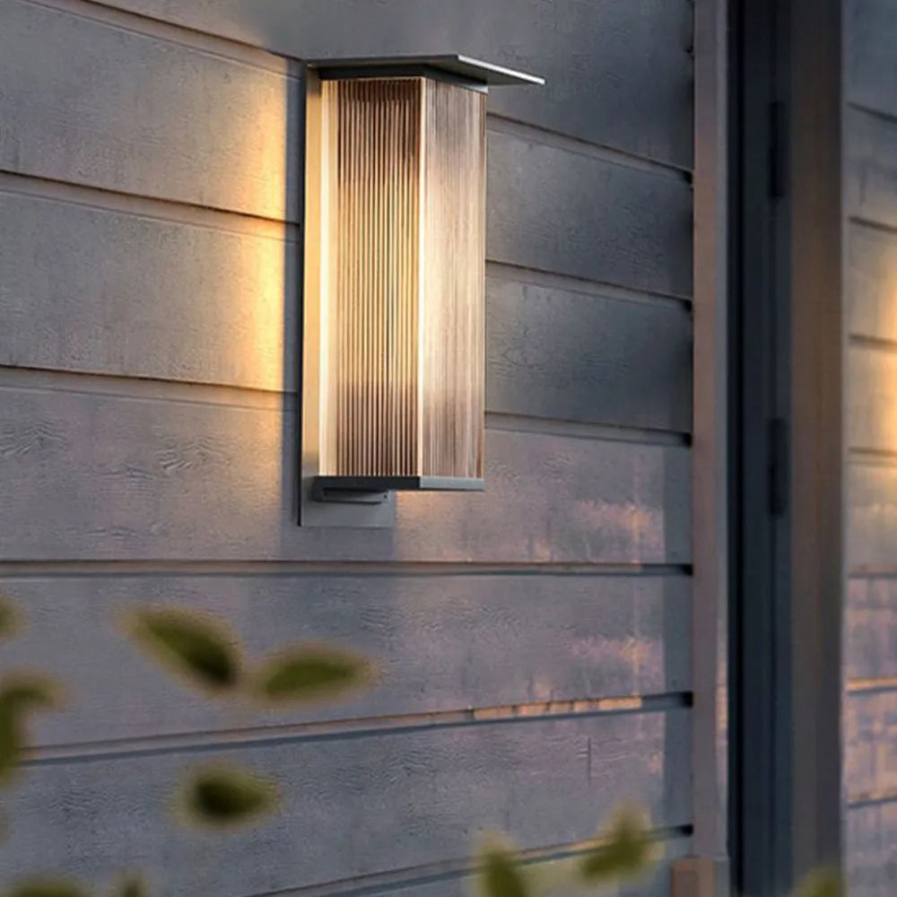 Black Rectangular LED Wall Light for Outdoor and Indoor Use