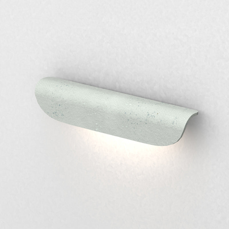 Modern Semi-Arched Outdoor Wall Lamp – Black & White Metal Design