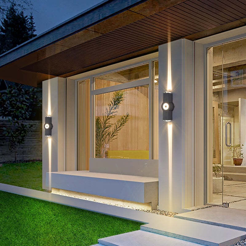 Weatherproof Cross-Form Outdoor Wall Light with Soft White LEDs