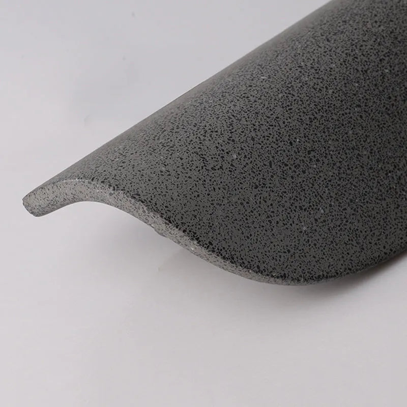 Modern Semi-Arched Outdoor Wall Lamp – Black & White Metal Design