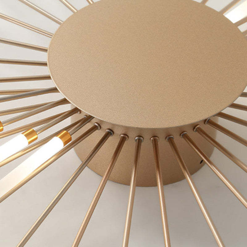 Fireworks Flush-Mount Ceiling Light – Black & Gold Modern Fixture