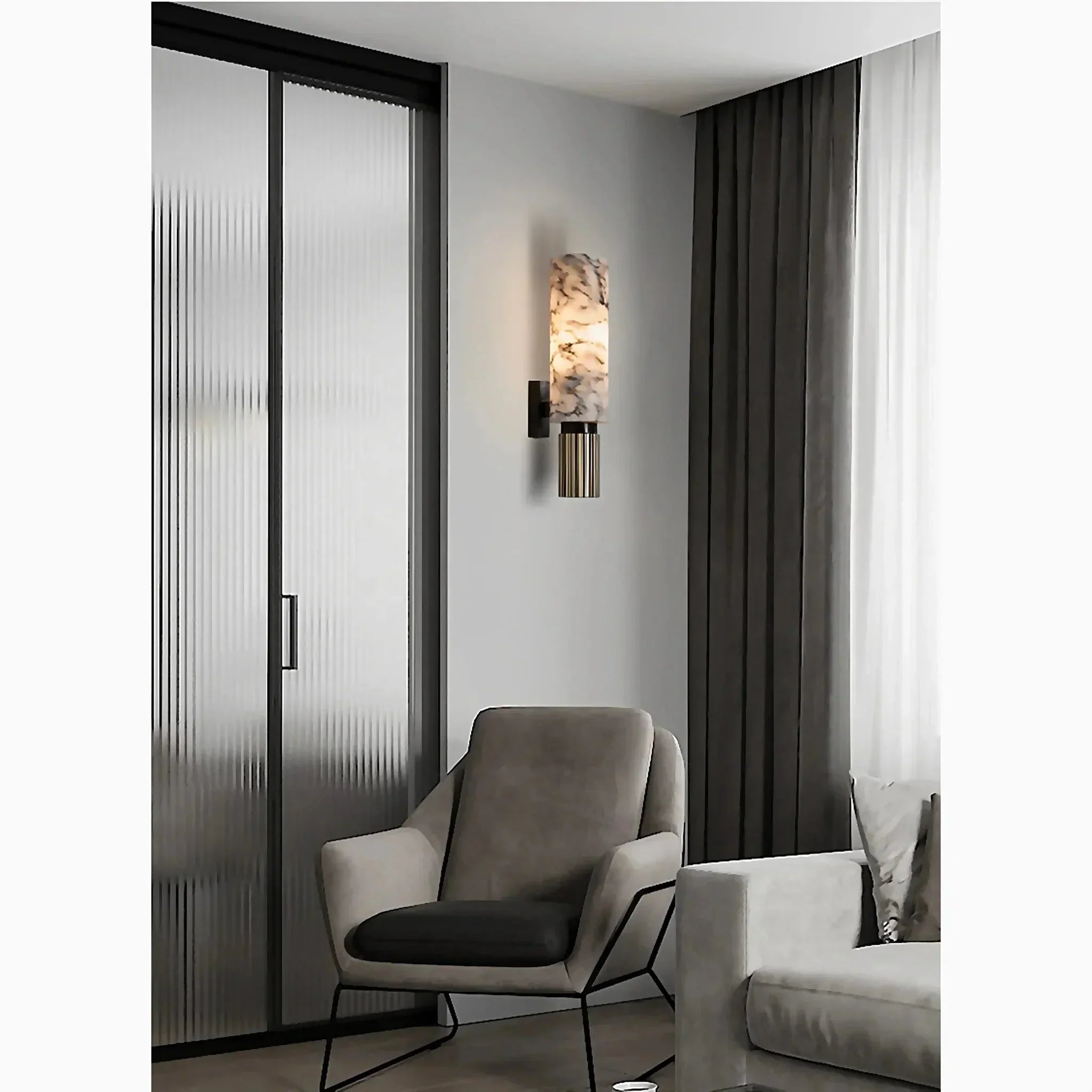 Marble Finish Wall-Mounted Lamp