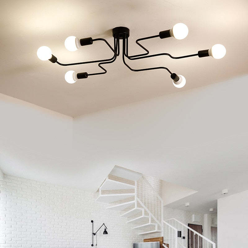 Multi-Bulb LED Flush Mount Ceiling Light – Sleek Indoor Fixture