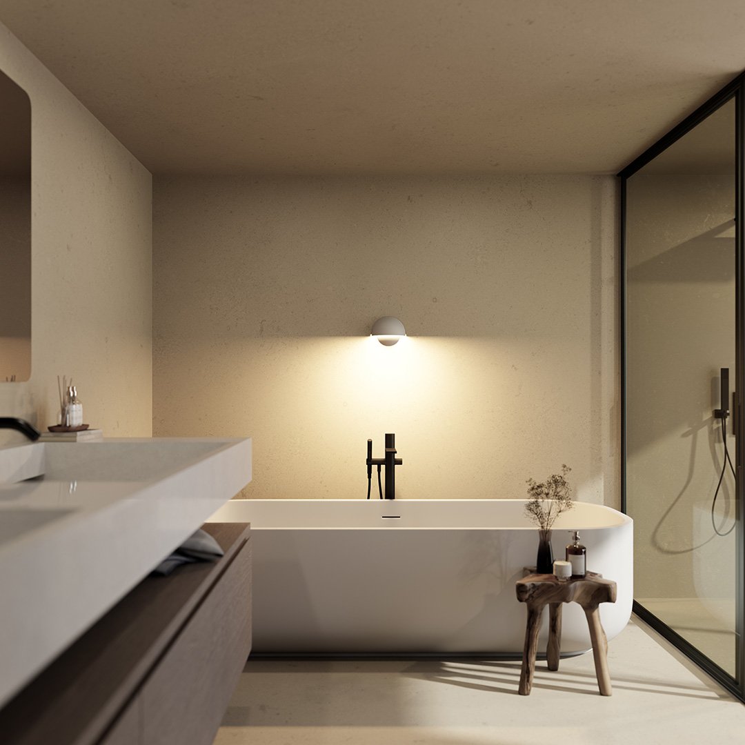 Bathroom & Living Room LED Wall Light | Wall Mounted Warm White Lamp