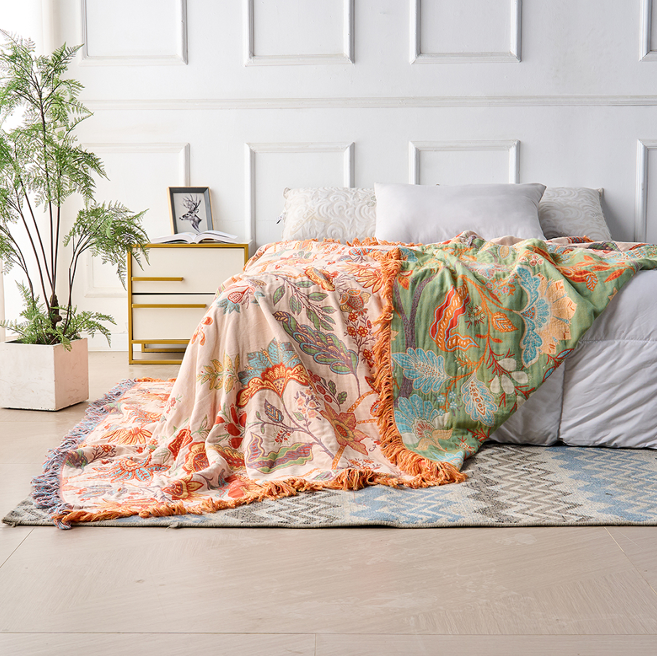 Bohemian Floral Blanket