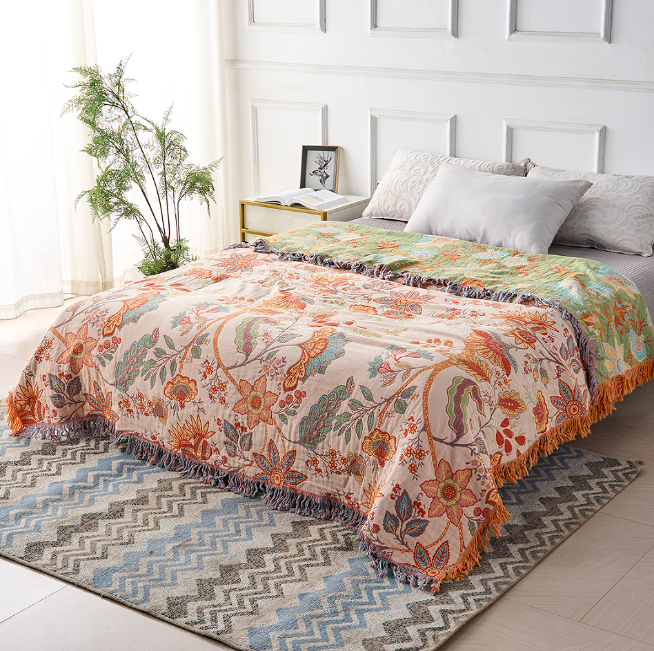 Bohemian Floral Blanket