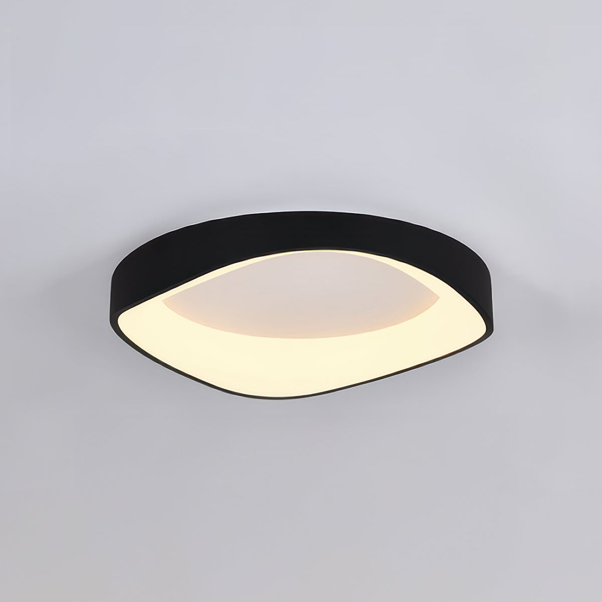 Warm-Toned Wood Grain Ceiling Light
