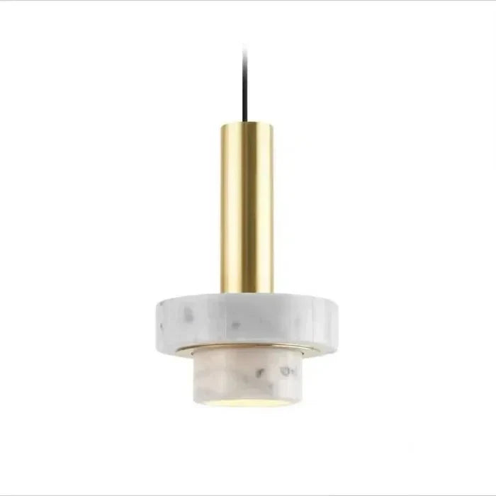 Modern Pendant Lamp – Copper and Volcanic Stone Hanging Light