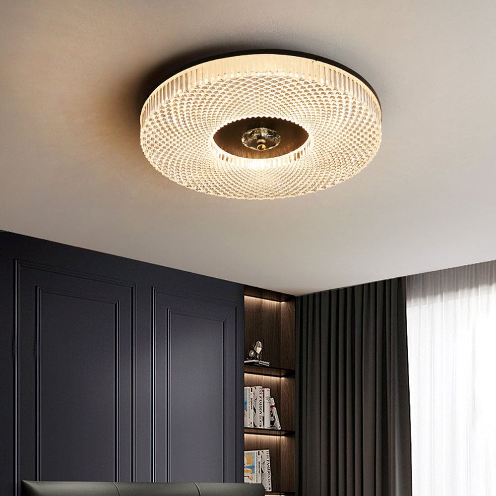 Ultra-Slim LED Ceiling Light | Copper Round Recessed Fixture