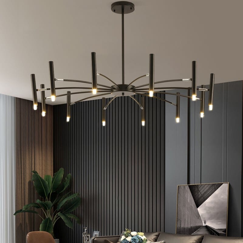 Black and Gold Metal LED Ceiling Light - Modern Flush Mount Fixture