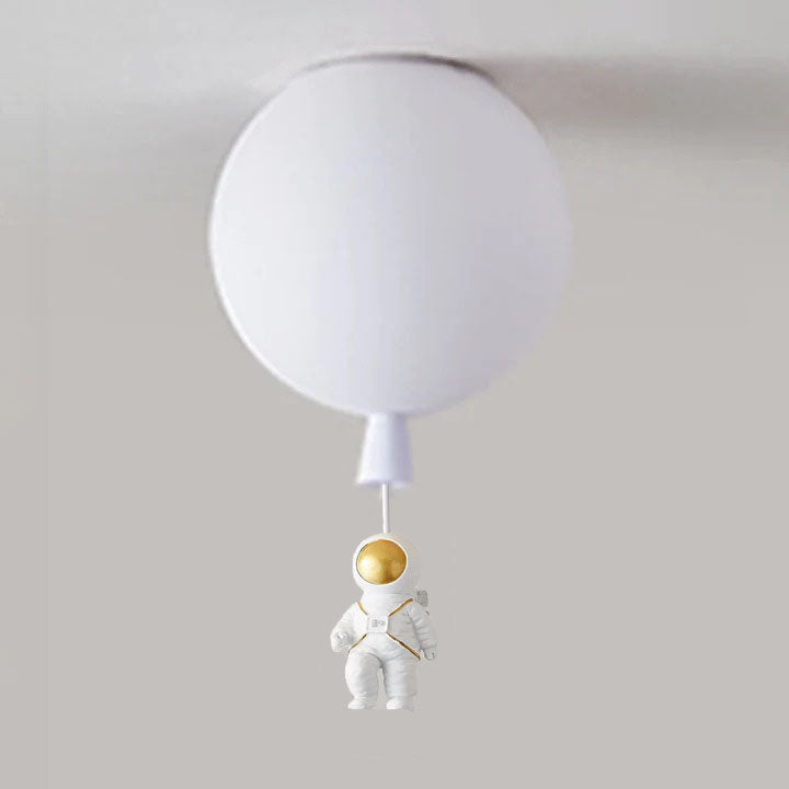 Astronaut Balloon Flush Mount Ceiling Light – Kids’ Room Lighting