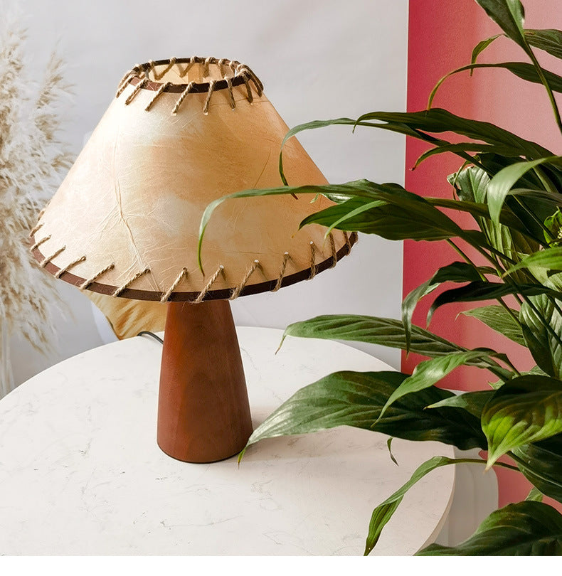Scandinavian Mid-Century Style Wooden Table Lamp
