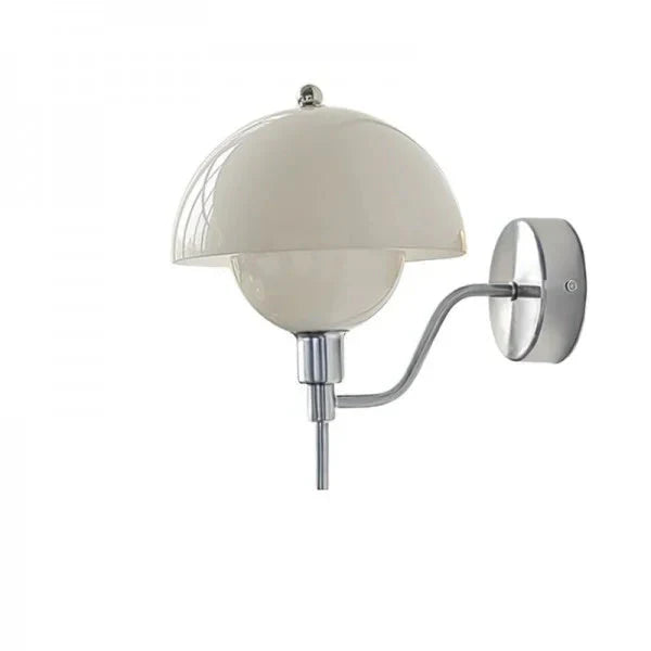 Cream Mushroom-Style Wall Sconce| Minimalist