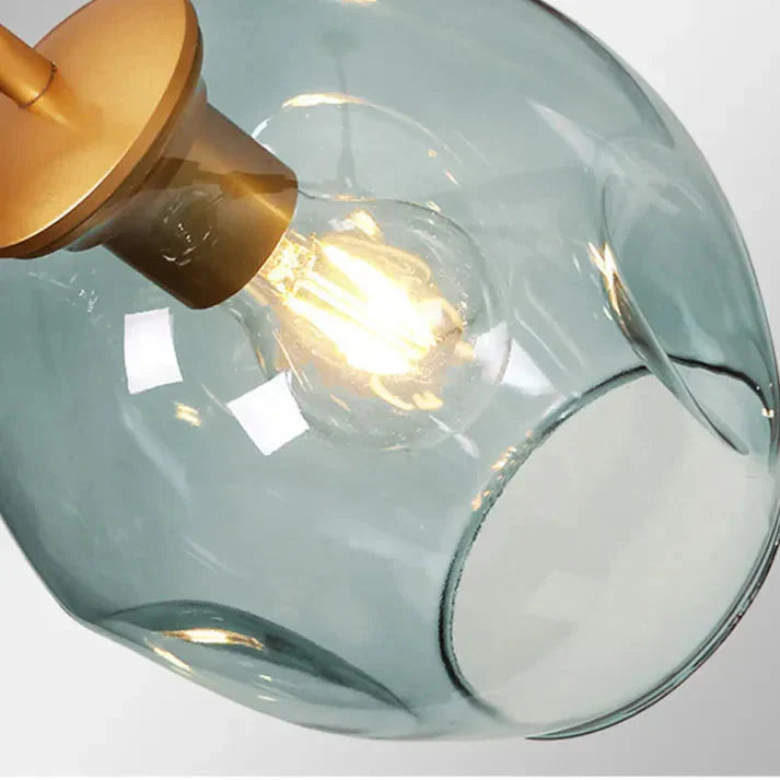 Modern Satellite-Shape Chandelier | Blown Glass Shades Ceiling Light Fixture