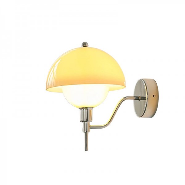 Cream Mushroom-Style Wall Sconce| Minimalist