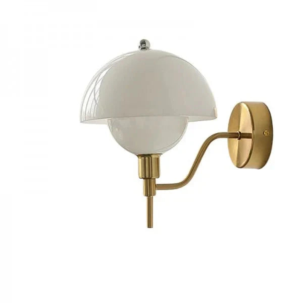 Cream Mushroom-Style Wall Sconce| Minimalist