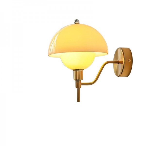 Cream Mushroom-Style Wall Sconce| Minimalist