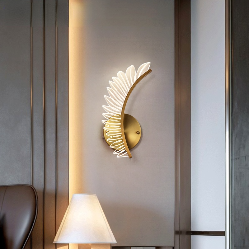 Gold Wings Crystal Wall Sconce – Modern Wall Lamp