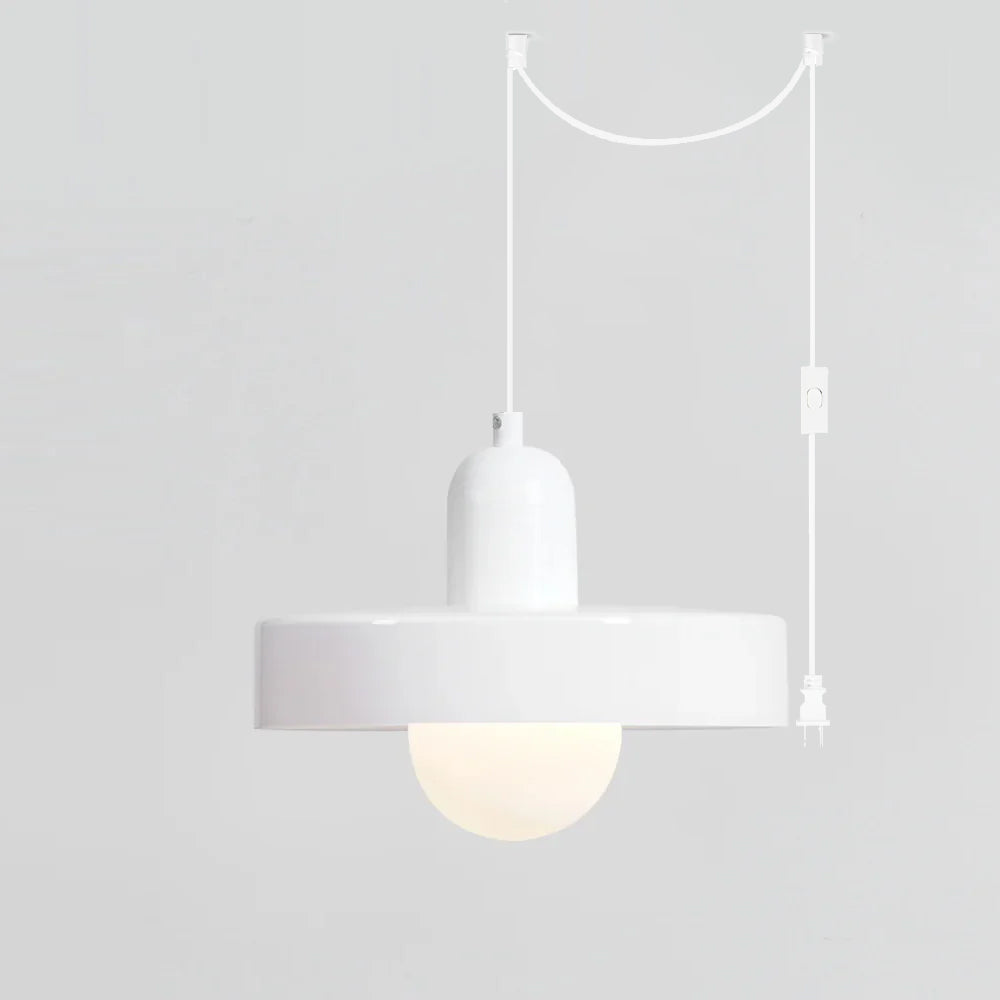 Colourful Disc Orb Plug-in Pendant Light – Lighting Fixture in 6 Colours