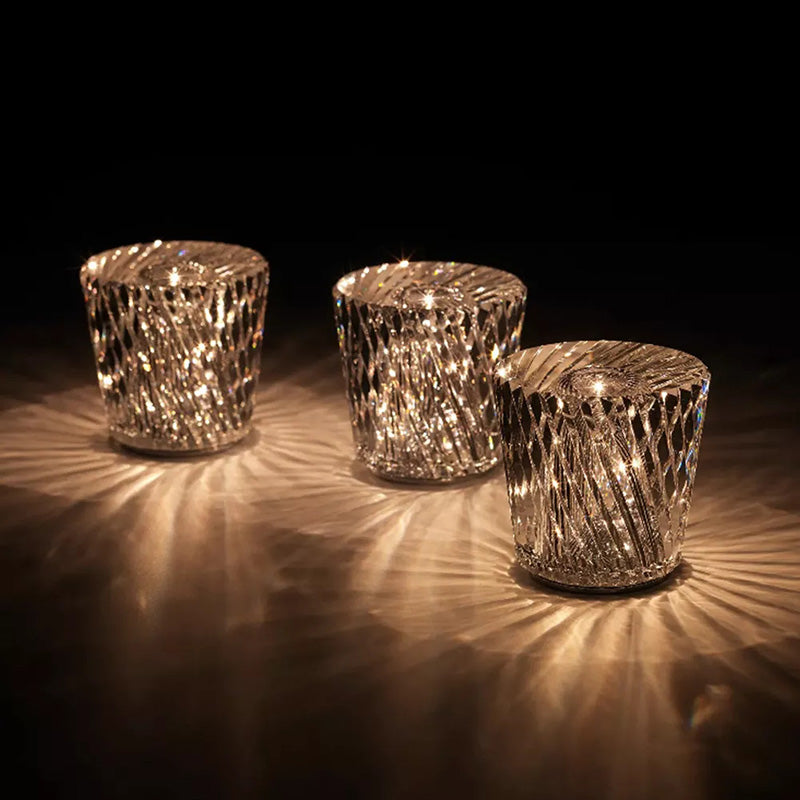 Wireless Crystal Wine Glass Table Lamp | Rechargable Table Light