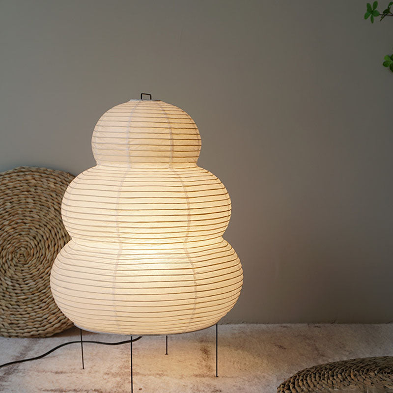 Japanese Akari-Style LED Lamp | Rice Paper Lamp