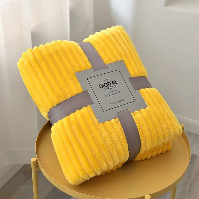 Flannel Throw Blanket | Striped Design
