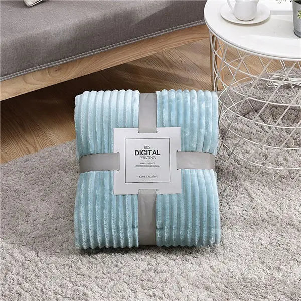 Flannel Throw Blanket | Striped Design