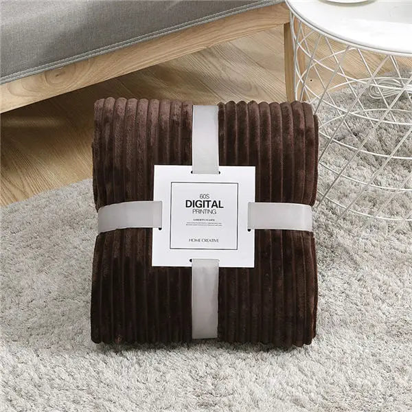 Flannel Throw Blanket | Striped Design