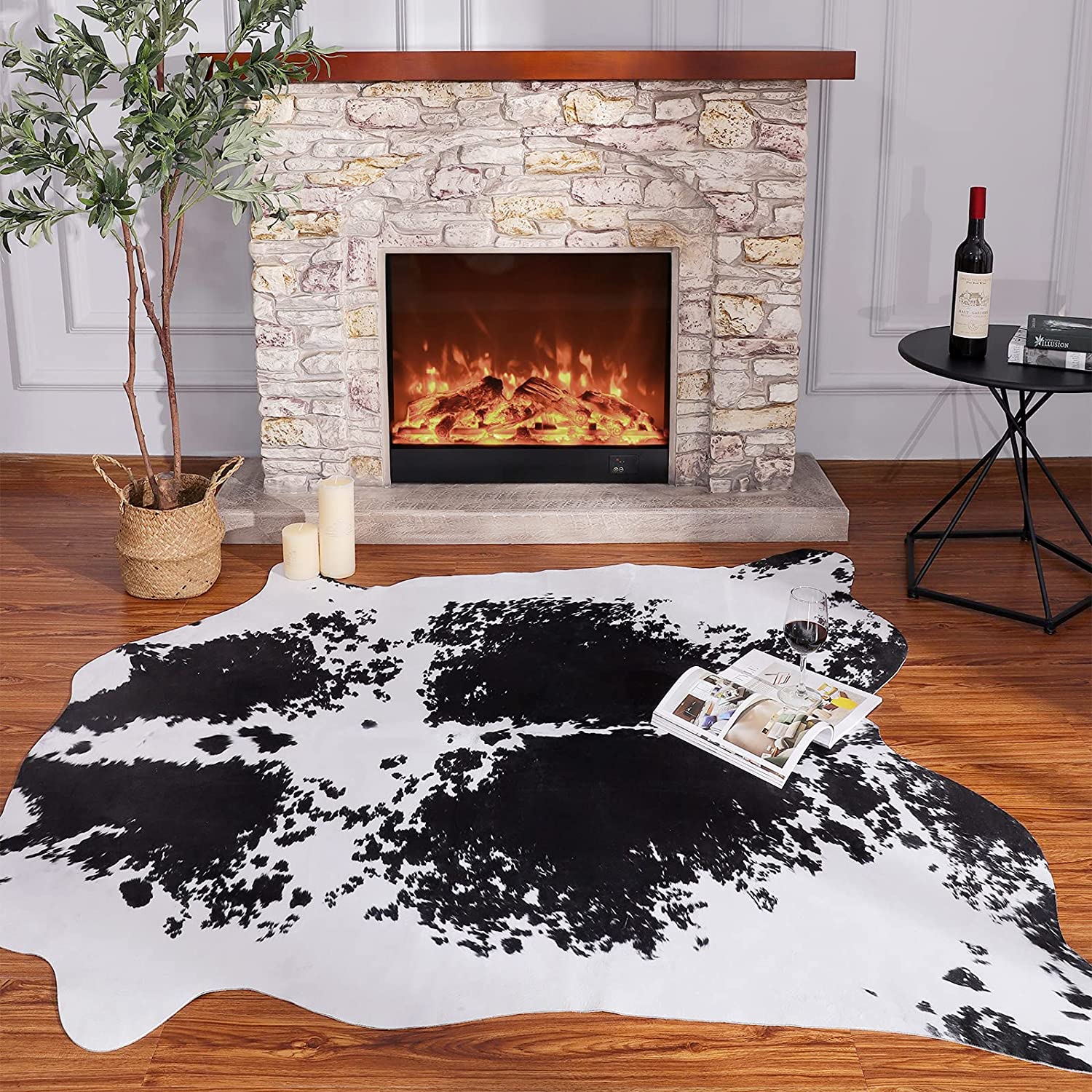 Premium Cow Print Rug - Versatile