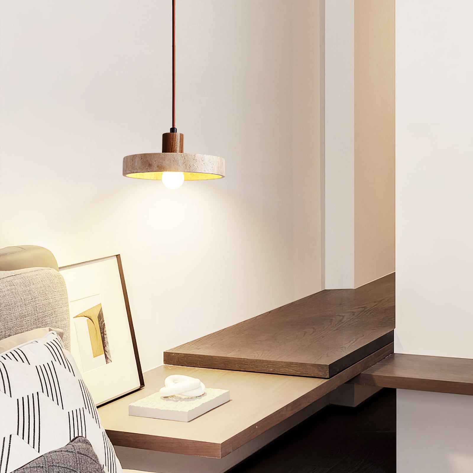 Compact Vintage-Style Pendant Light | Wabi-Sabi Accent