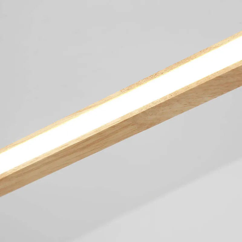 Dimmable Wood & Acrylic Pendant Light – Adjustable Color Temperature