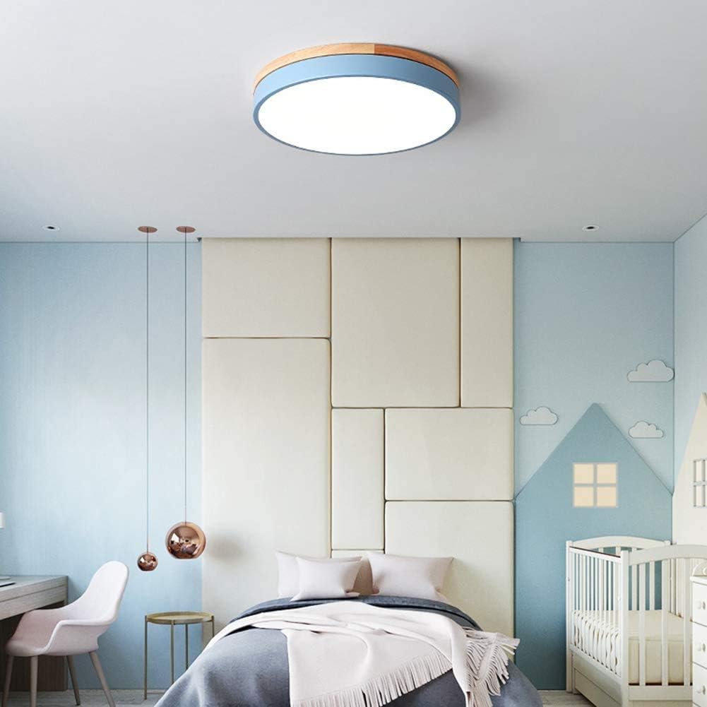 Stylish Wood Ceiling Light with Recessed LED Illumination