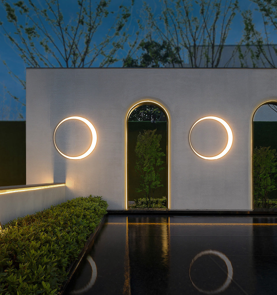 Outdoor LED Wall Light 30W | Crescent Moon Design Stainless Steel Sconce