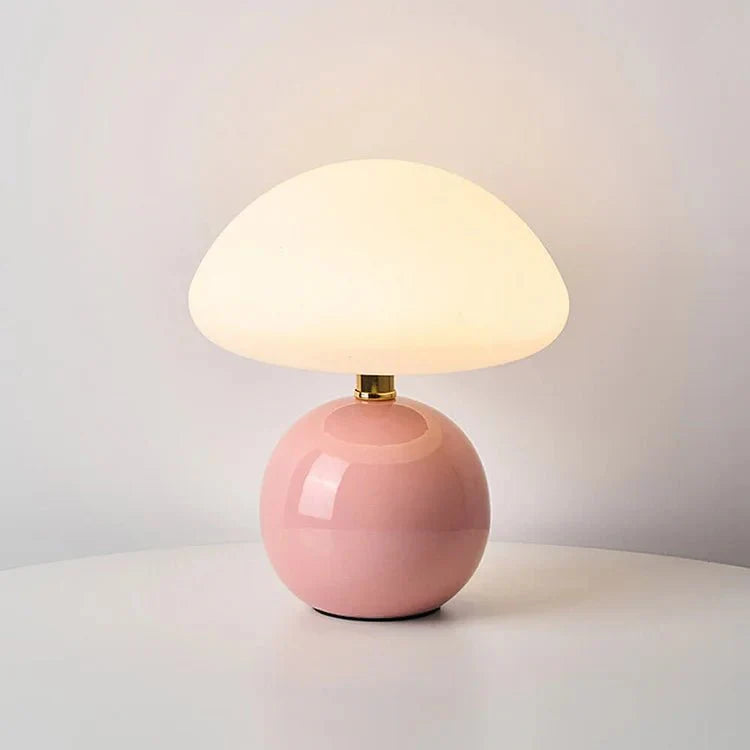 Mushroom-Shaped Lamp in Creamy White | Bedside Lamp