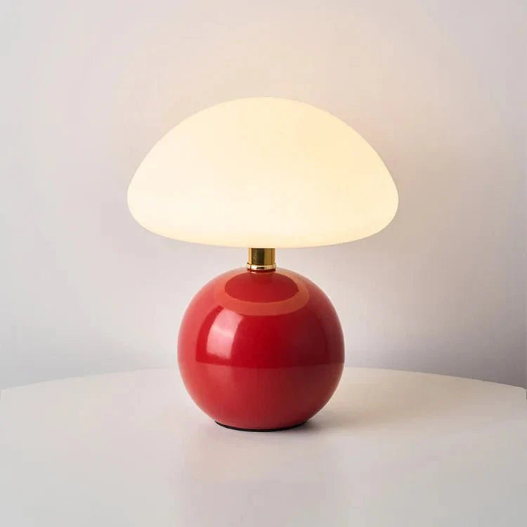 Mushroom-Shaped Lamp in Creamy White | Bedside Lamp