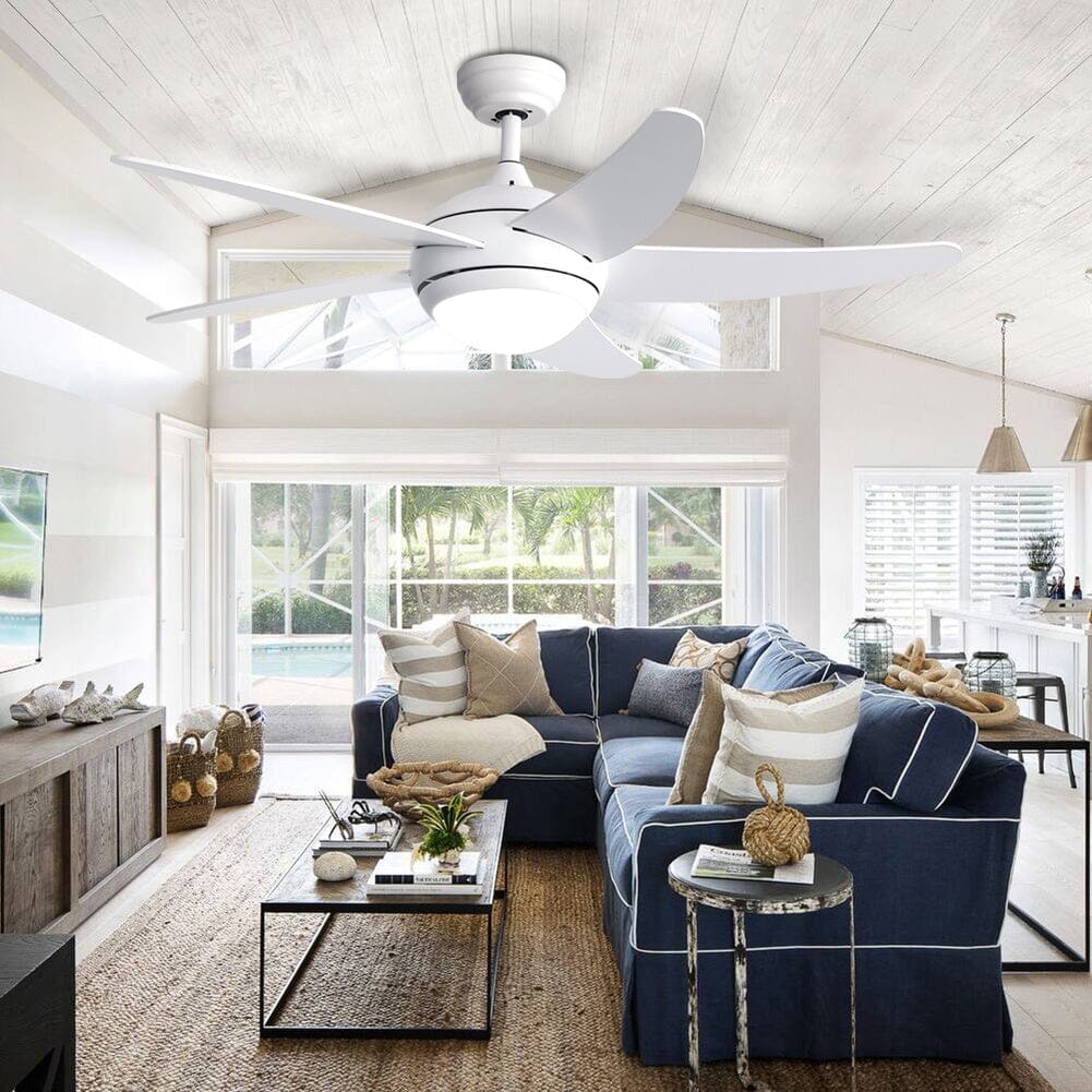 Multi-Speed 52" Reversible Ceiling Fan with Light, Remote Control & Timer