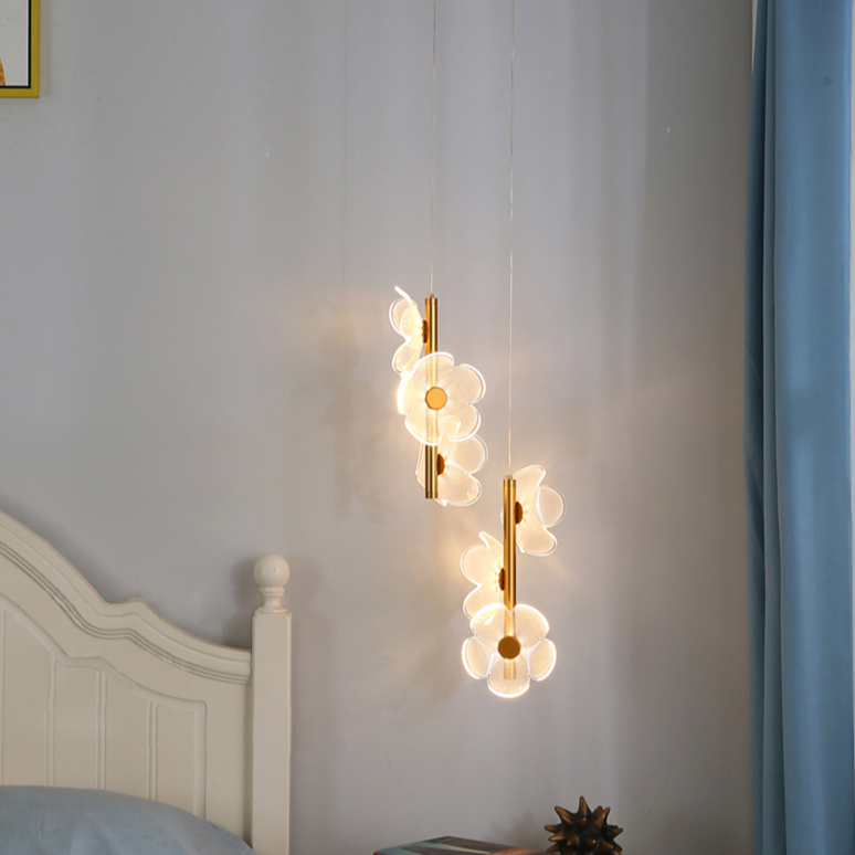 Modern Acrylic Flower Pendant Lamp – Hanging LED Light