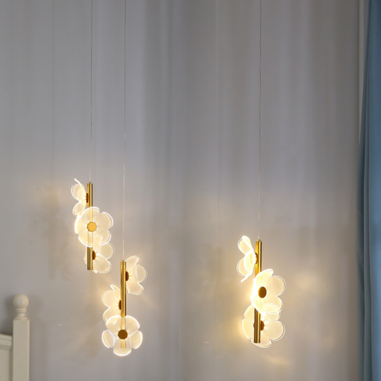 Modern Acrylic Flower Pendant Lamp – Hanging LED Light