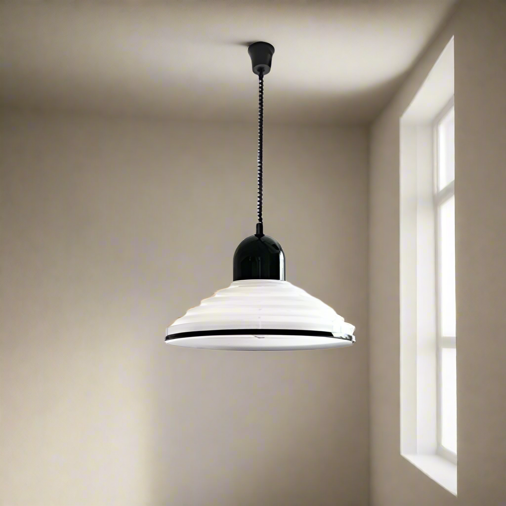 Cream Wind Glass Hanging Lamp | French Style Pendant Light