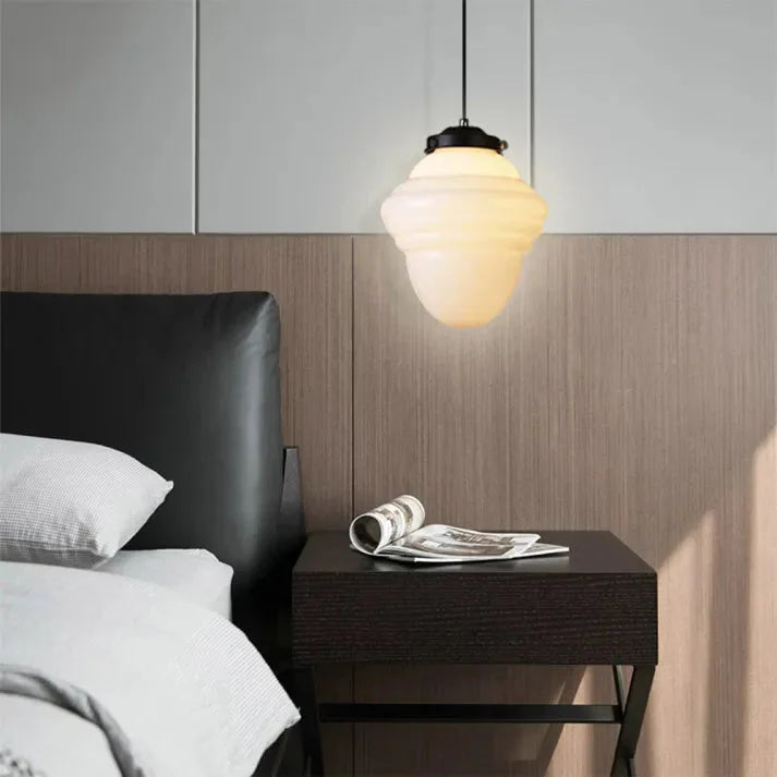 Geometric Pendant Lamp | Frosted White Glass Shade